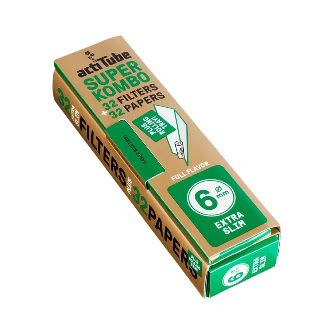 ActiTube 6mm Filters & Rolling Papers Combo National Hemp Service